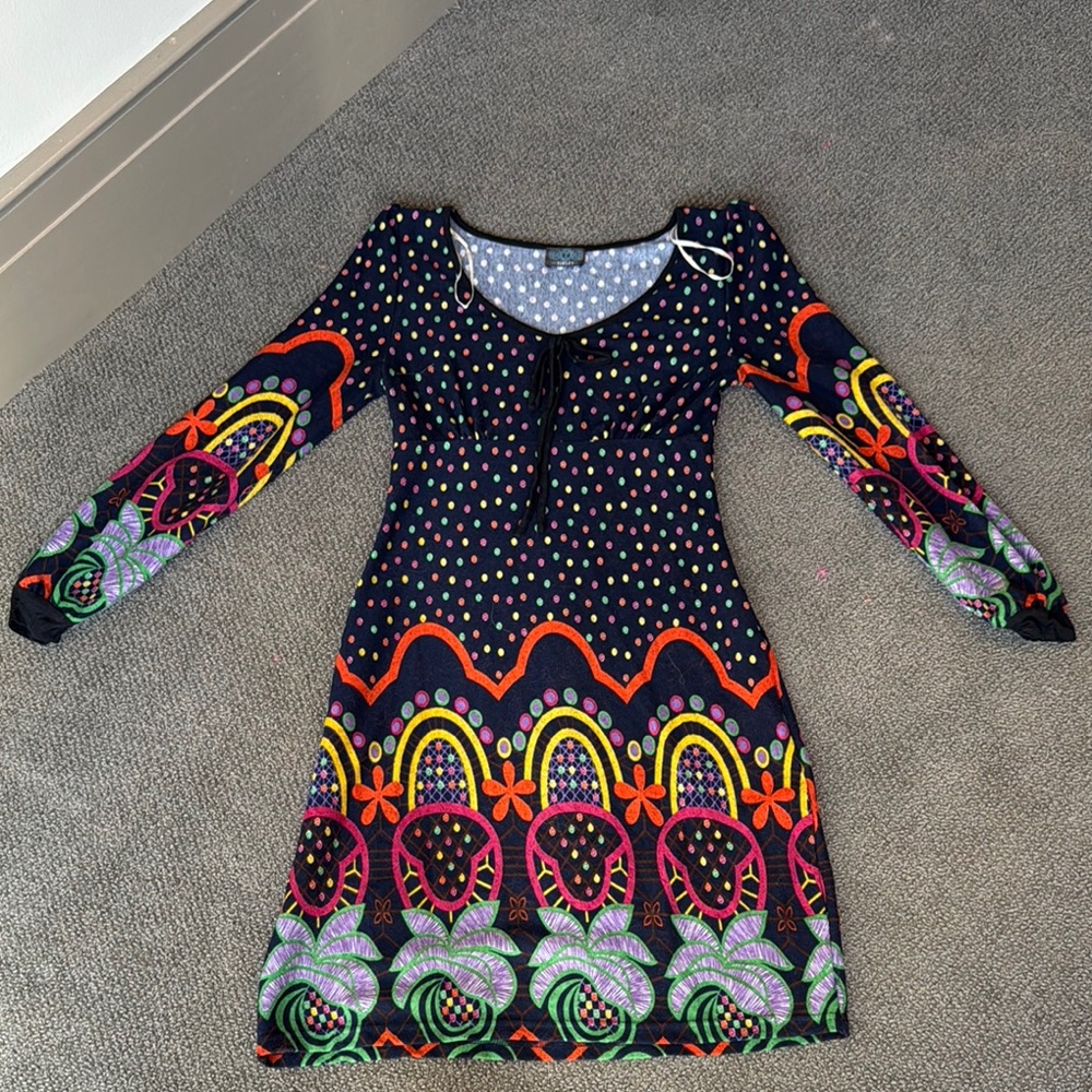 Colorful Patterned Women's Dress